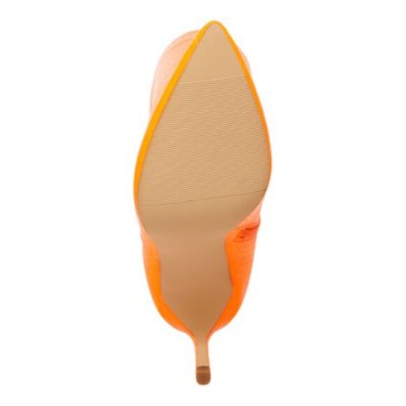 MADDEN GIRL Womens Orange Croco-Chantelle Pointed Toe Stiletto Boots 5.5 - Picture 4 of 4